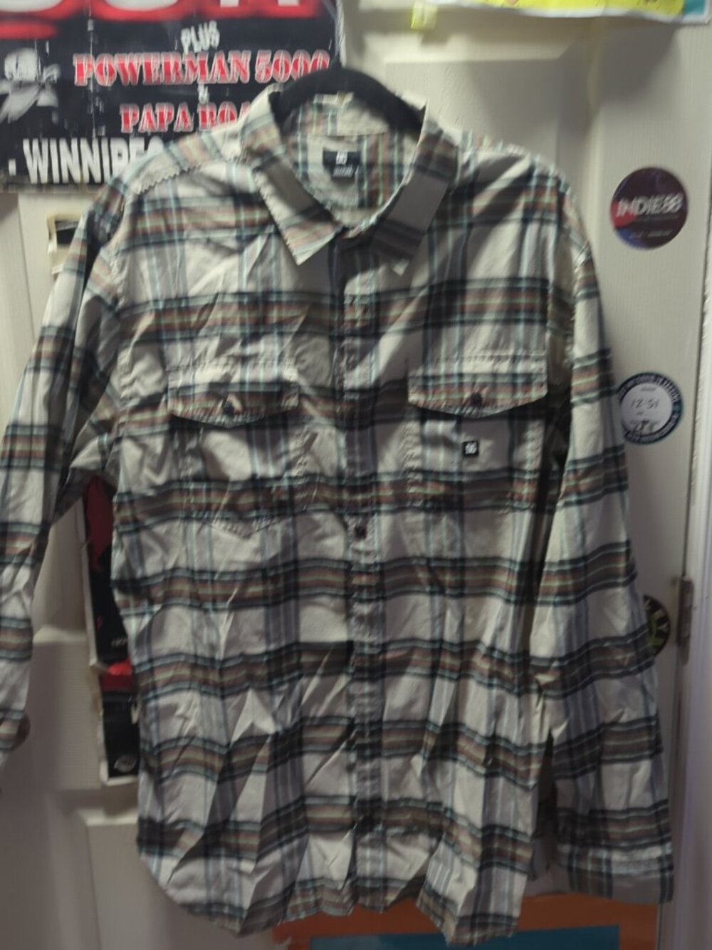 DC Shoes Men's Button Down Shirt Size XL Extra Large Long Sleeve Y2K Skate SK8
